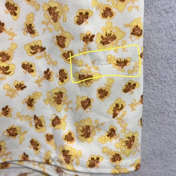 Melloday Blouse Top Women's Size XL Cuffed Short Sleeve Floral Boxy - Picture 9 of 9